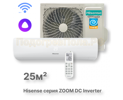 Кондиционер Hisense серии ZOOM DC Inverter Wi-Fi AS-09UW4RYRKB05