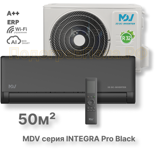 Инверторная сплит-система MDV серия INTEGRA Pro Black MDSBI-18HRFN8/MDOAI-18HFN8