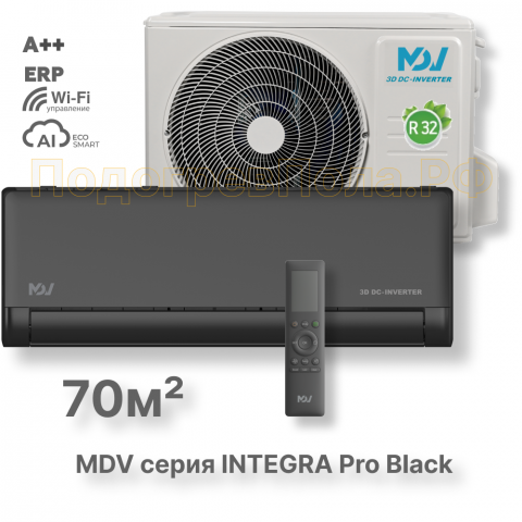 Инверторная сплит-система MDV серия INTEGRA Pro Black MDSBI-24HRFN8/MDOAI-24HFN8