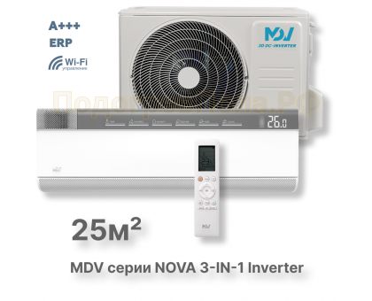 Инверторная сплит-система MDV серия NOVA 3-IN-1 MDSAH-12HRFN8/MDOAH-12HFN8
