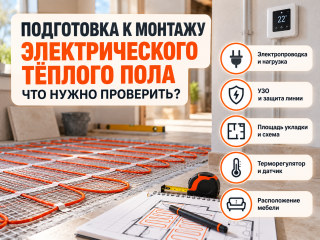 Подготовка к монтажу электрического теплого пола: что нужно проверить