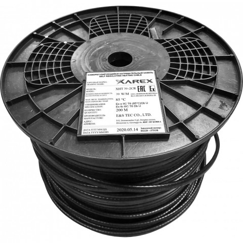XAREX XHT 39-2 CR (39 Вт/м) Взрывозащищенный греющий саморегулирующийся кабель, пог.м.