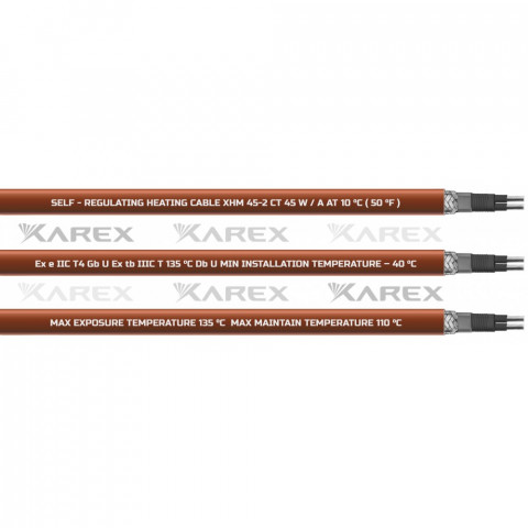 XAREX XHM 45-2 CT (45 Вт/м,Т4) Взрывозащищенный греющий саморегулирующийся кабель