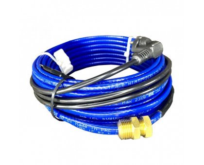 Греющий кабель для установки в трубу с сальниковым узлом - 2м